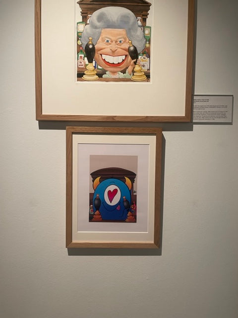 The Love Monster Pulling a Pint - Print - A5 (Bigger than ever) - Cartoon Museum