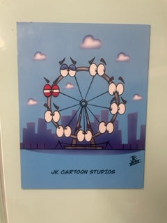 Fridge Magnet - London Eye Pun - Cartoon Museum
