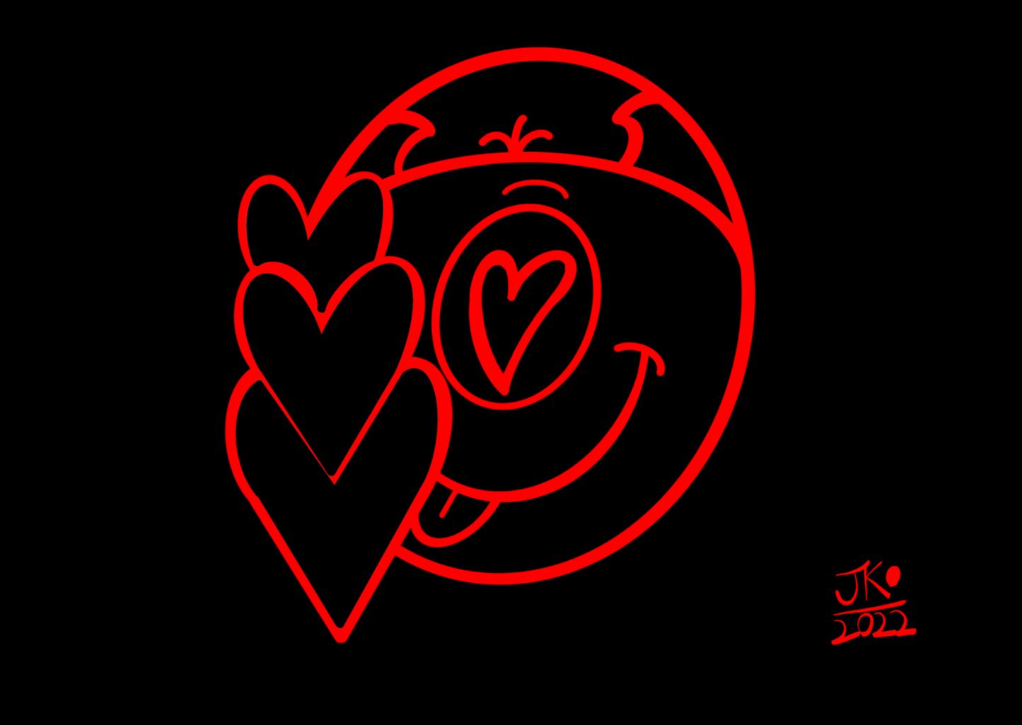 JKCS - Love Lécher L'amour I (Love Licking Love I)  - A6 PRINT / POSTCARD / CARD