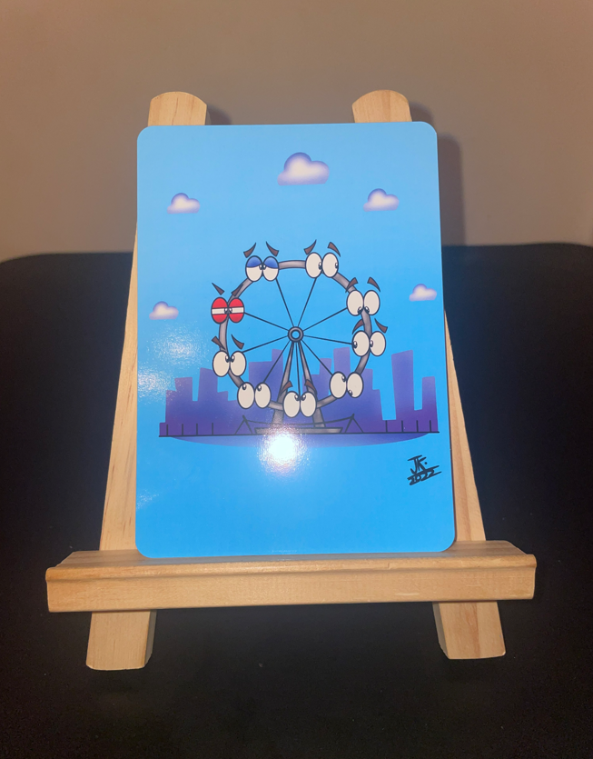 London Eye Pun - Print - Postcard - A6 - Cartoon Museum