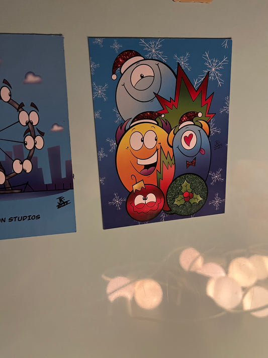 Fridge Magnet - Christmas Rectangle Jadoodle
